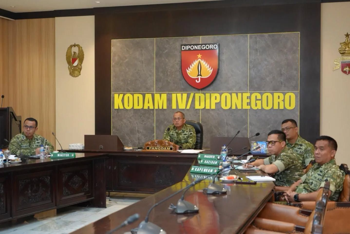 Pangdam IV/Diponegoro Ikuti Vicon Evaluasi Percepatan Pembangunan KDKMP