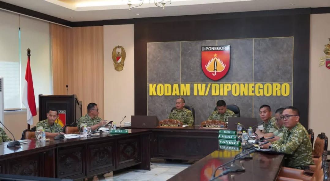 Pangdam IV/Diponegoro Bersama Jajaran TNI AD Bahas Percepatan Pembangunan KDKMP