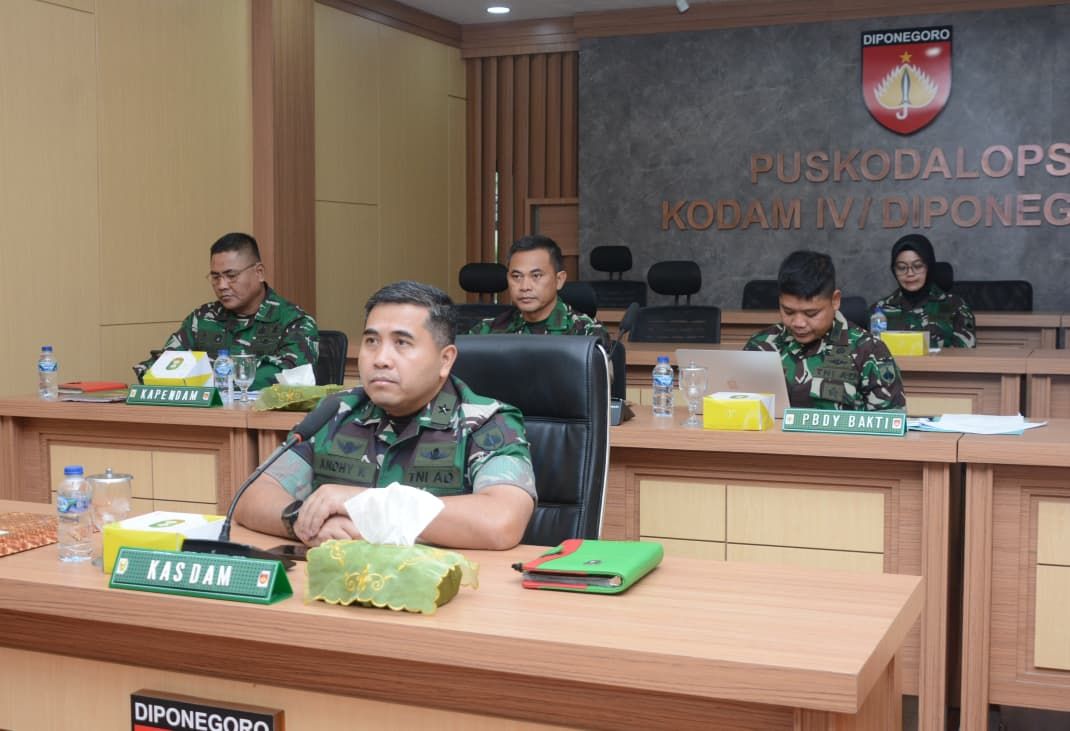 Kasdam IV/Diponegoro Ikuti Rakornis TMMD ke-126 TA 2025 Secara Virtual, Kodam IV/Diponegoro Raih Prestasi di TMMD ke-125