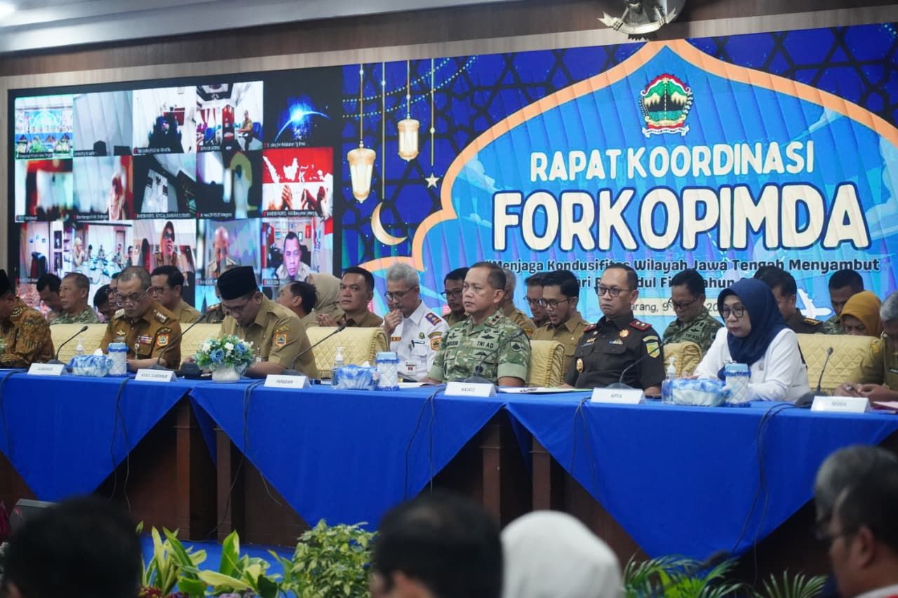 Pangdam IV/Diponegoro Hadiri Rakor Forkopimda Jateng Jelang Idulfitri 1447 H