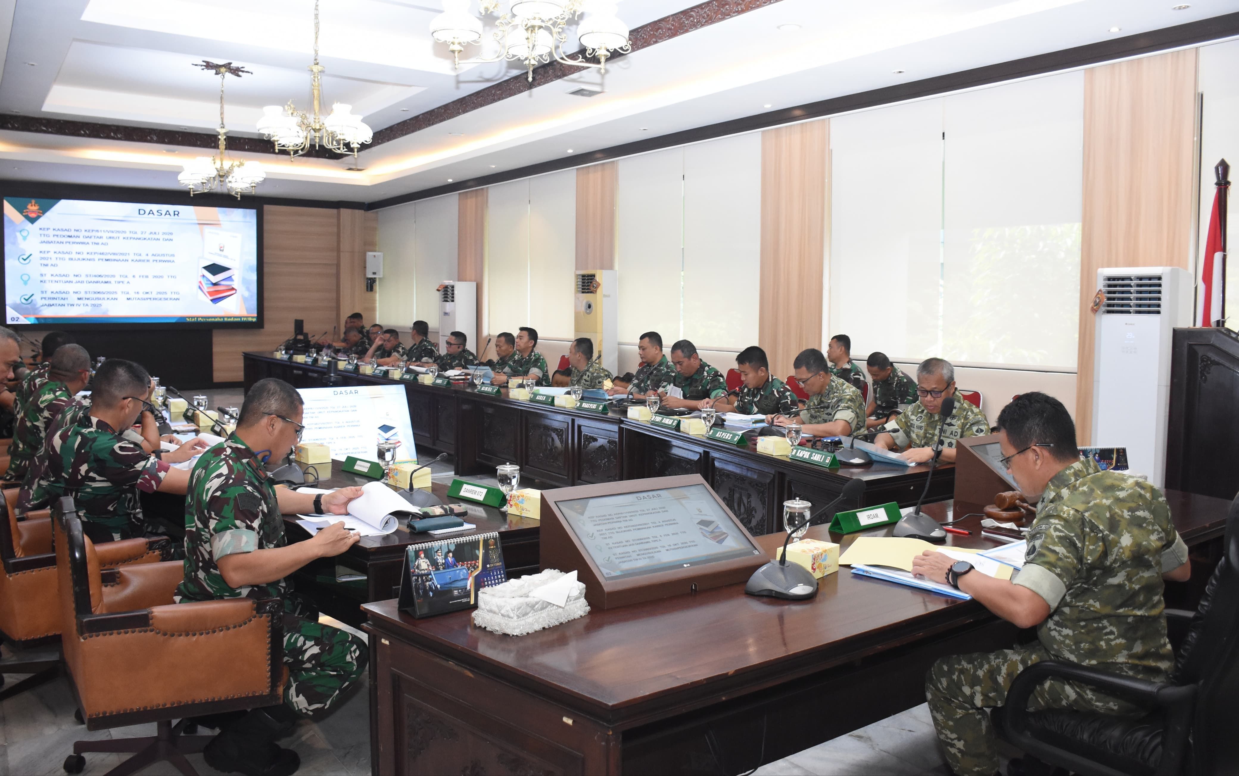 Sidang Jabatan untuk pembinaan karir prajurit didasarkan pada kompetensi dan penilaian kerja