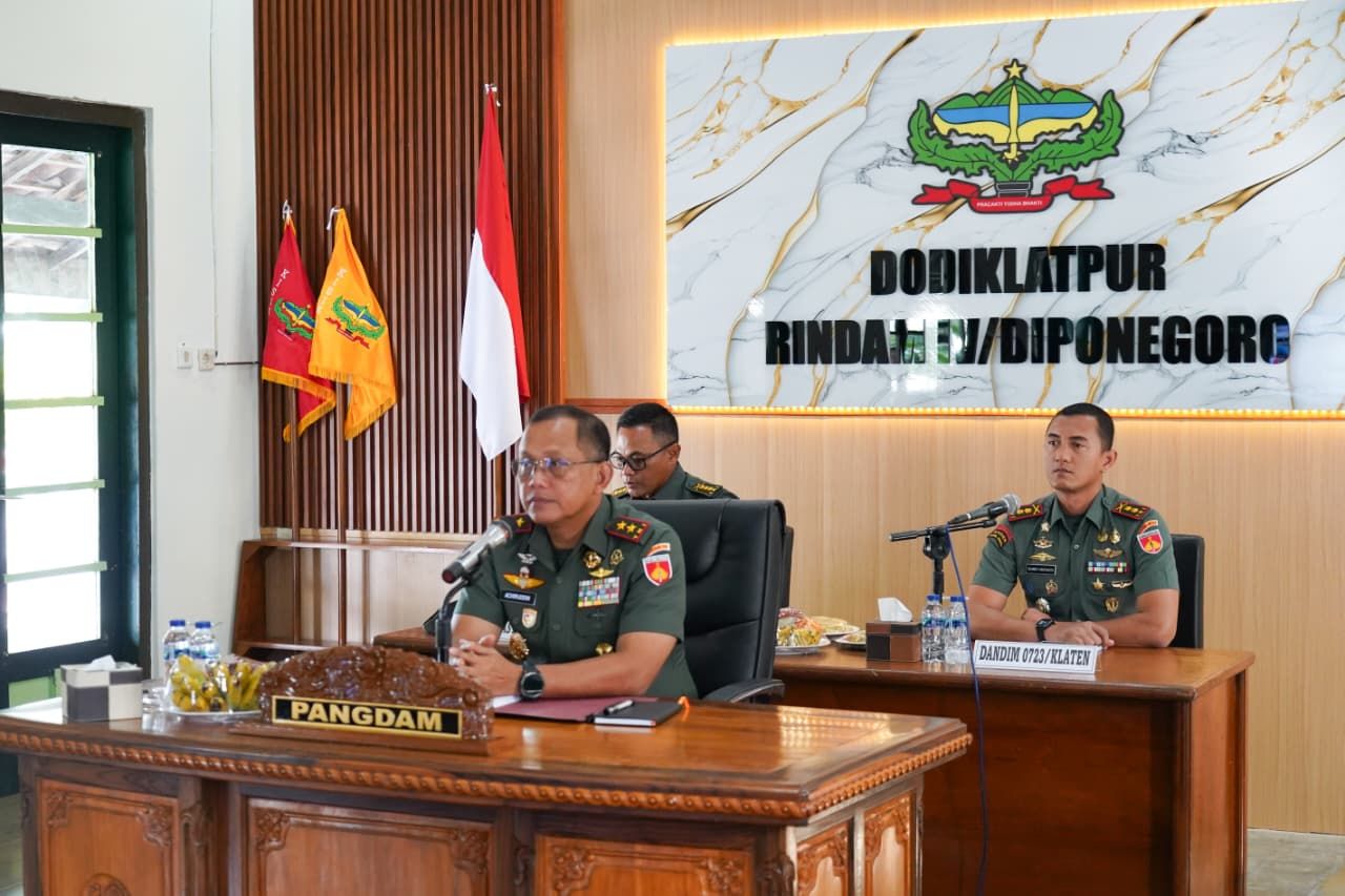 Pangdam IV/Diponegoro, ikuti Vicon pembahasan progress pembangunan Koperasi Desa Kelurahan Merah Putih dipimpin Wakil Panglima TNI 